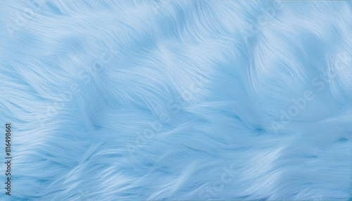 Blue fluffy fur texture background