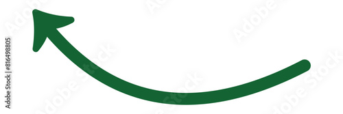 Green arrow icon. Long arrow vector, silhouette. Groth arrow sign. 11:11