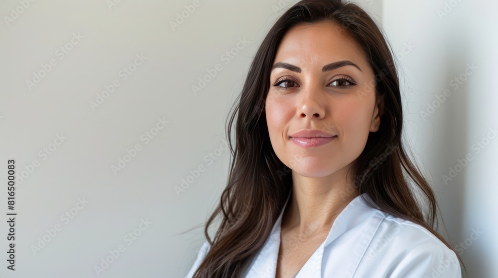 female dentist against clean white background female dentist against clean white background