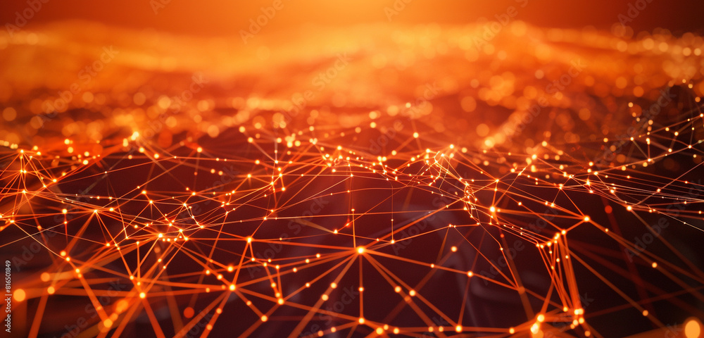 Deep orange lines visualize modern logistics. Deep orange lines visualize modern logistics.