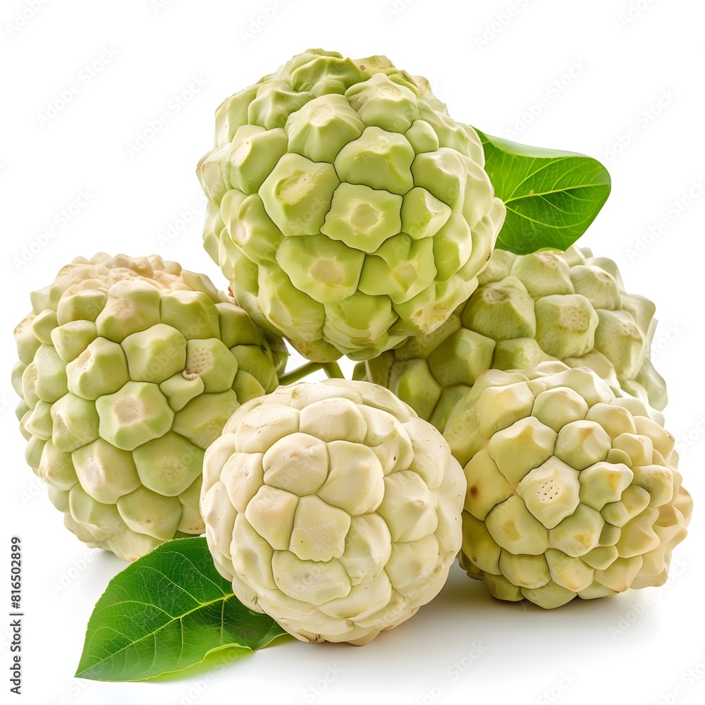 Fototapeta premium custard apple on white background