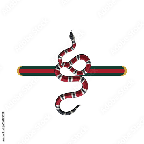 Tableau sur toile snake logo design icon vector