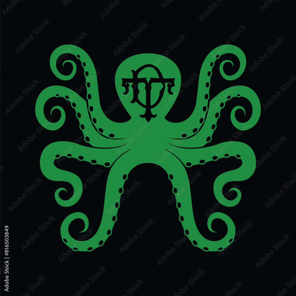 seaanimal octopus logo design vector seaanimal octopus logo design vector