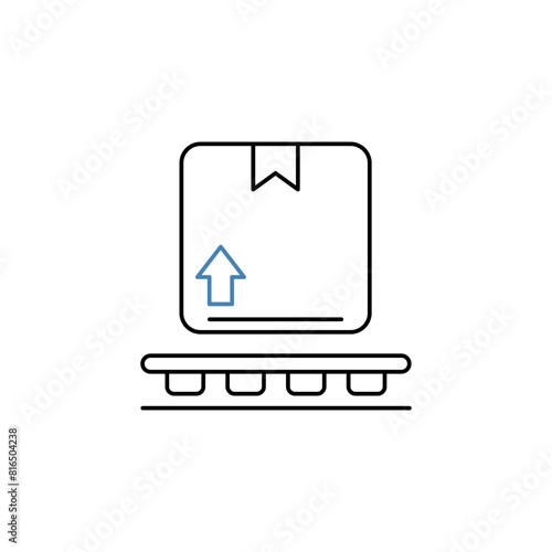 pallet concept line icon. Simple element illustration. pallet concept outline symbol design.