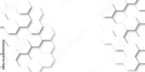 Background with hexagons. Abstract background with lines. white texture background. hexagon abstract background. Surface polygon pattern with glowing hexagon paper texture and futuristic business