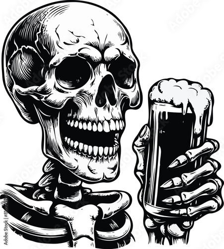skull drink bear