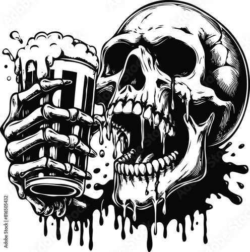 skull drink bear