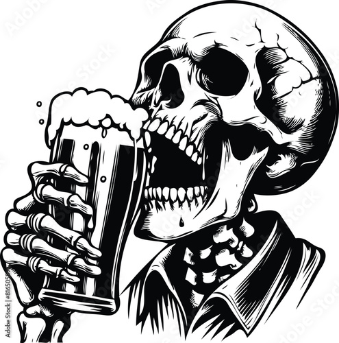 skull drink bear