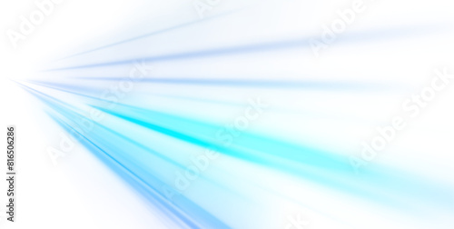 PNG. Visualization of large data traffic, dynamic high speed data flow in the form of neon line of various shapes: stripe, zigzag, arc and curve. Expressway, the effect of car headlights.	
