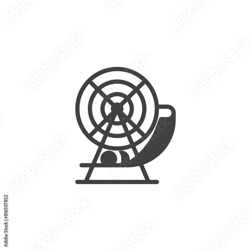 Bingo wheel with Balls vector icon