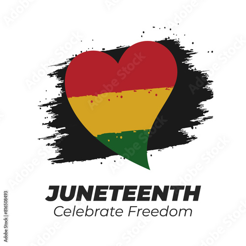 Juneteenth Day, celebration freedom, emancipation day in 19 june, African-American history and heritage. Juneteenth symbol background. Concept design