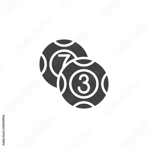 Bingo balls with numbers vector icon