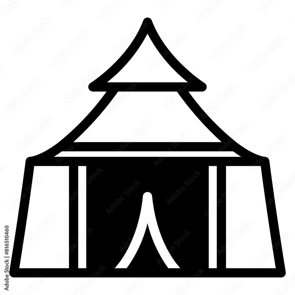 Tent Icon Design Vector Symbol Camp Travel Event