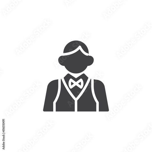 Casino croupier vector icon