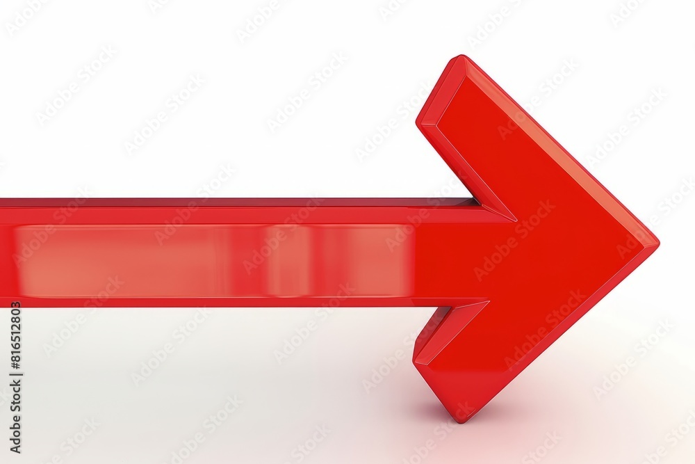 red arrow isolated white background 3d render red arrow isolated white background 3d render