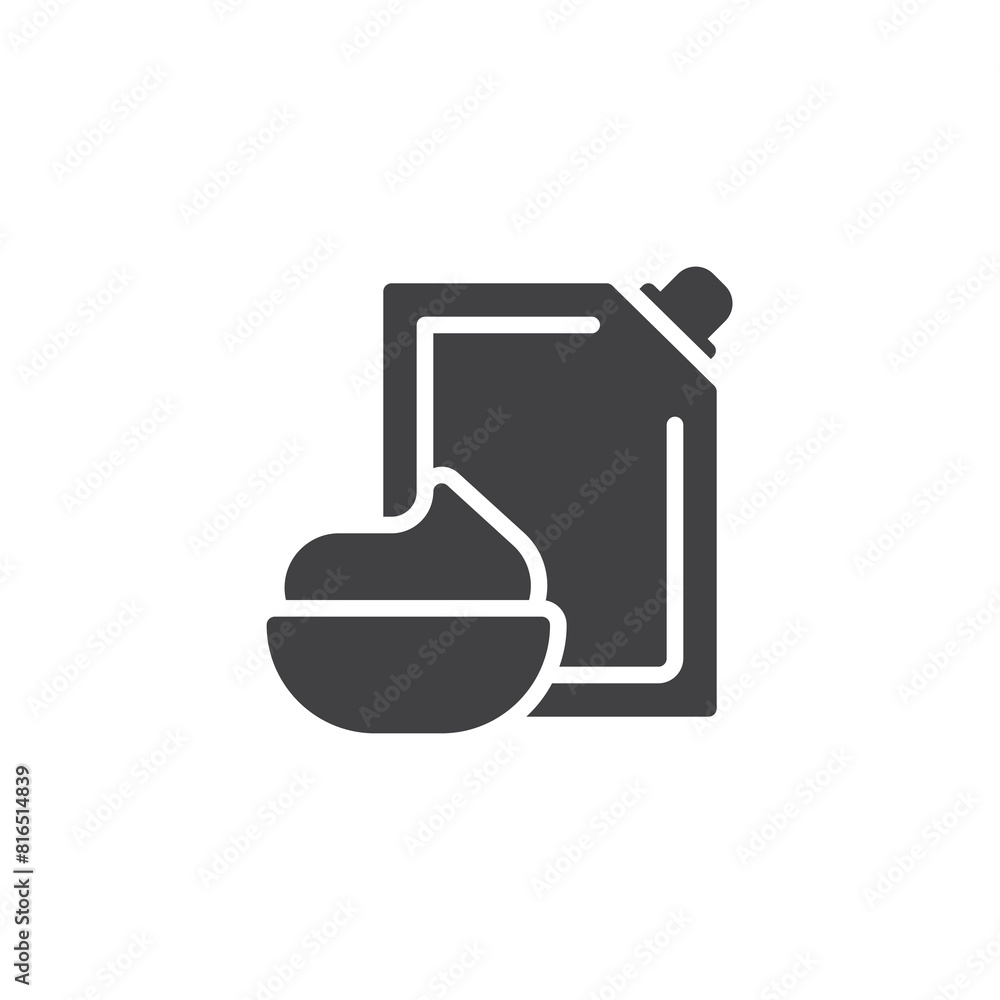 Mayo pouch pack vector icon Mayo pouch pack vector icon
