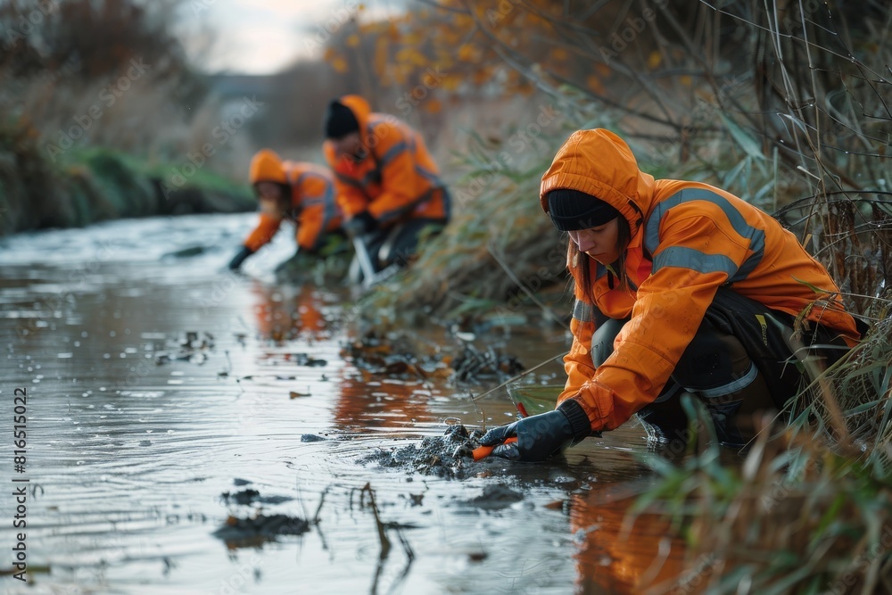 Fototapeta premium River Cleaning Activity
