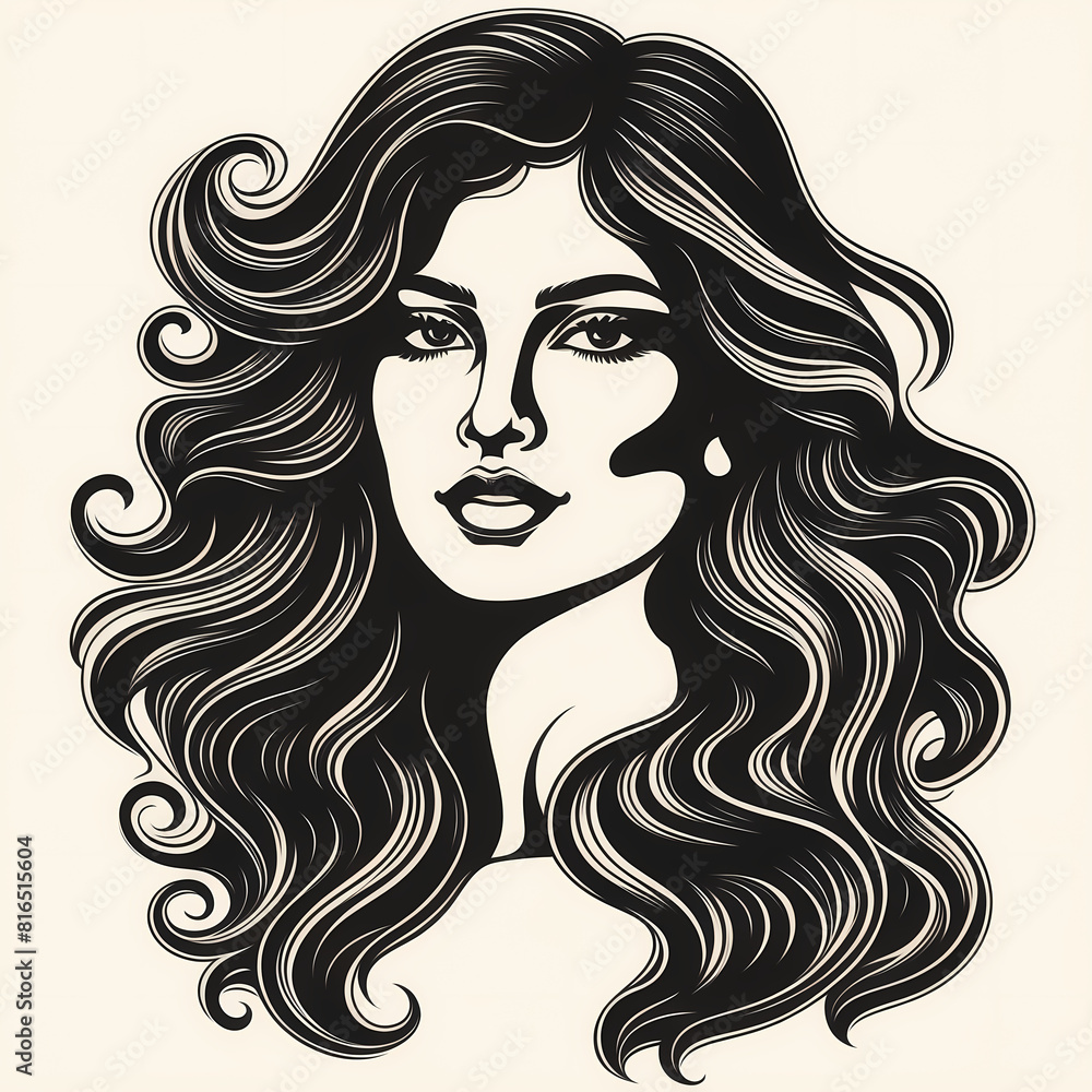 Elevate your salon with an elegant Indian woman silhouette, perfect for decor, logos, or business cards, showcasing stunning hair Elevate your salon with an elegant Indian woman silhouette, perfect for decor, logos, or business cards, showcasing stunning hair