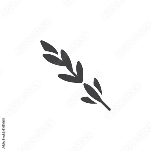 Rosemary leaves vector icon