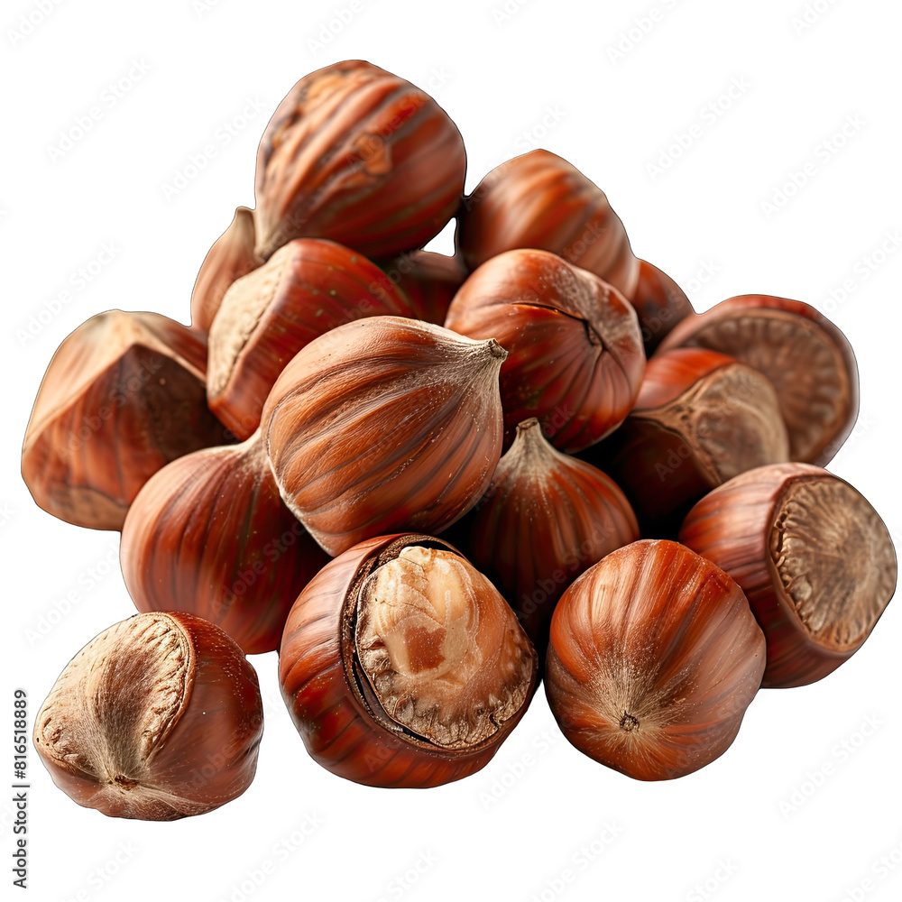 Hazelnuts isolated on white background Hazelnuts isolated on white background