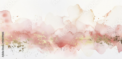Refined wide-format blush, ivory, and subtle gold watercolor on pristine white.
