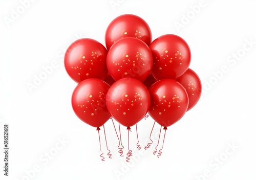 red balloons isolated