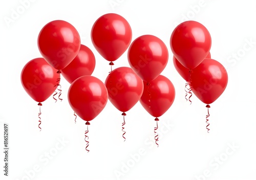 red and blue balloons