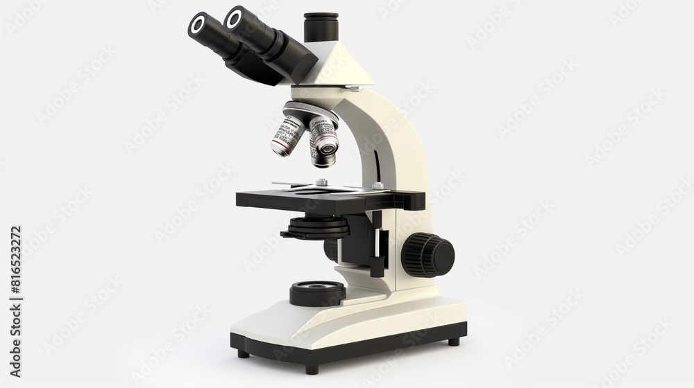 A microscope isolated on white background. A microscope isolated on white background.
