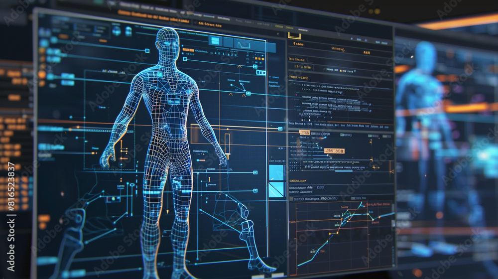 3D animation software interface showing a timeline with keyframes and a ...