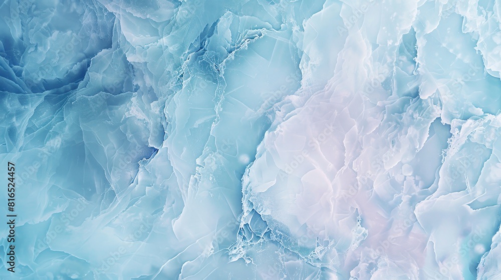 Obraz premium Pastel pattern of marble stone texture in various blue tones. Background depicting a glacier, broken ice