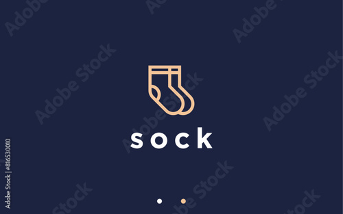 socks logo design vector silhouette illustration