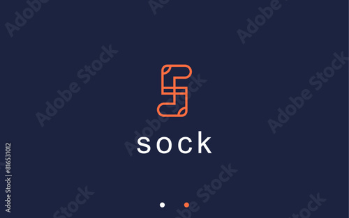 letter s with socks logo design vector silhouette illustration