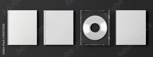 A blank DVD case mock-up with customizable cover art.