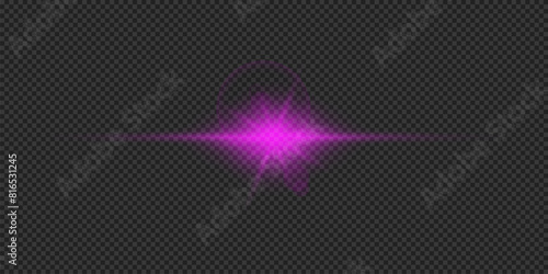 Purple horizontal light effect of lens flares
