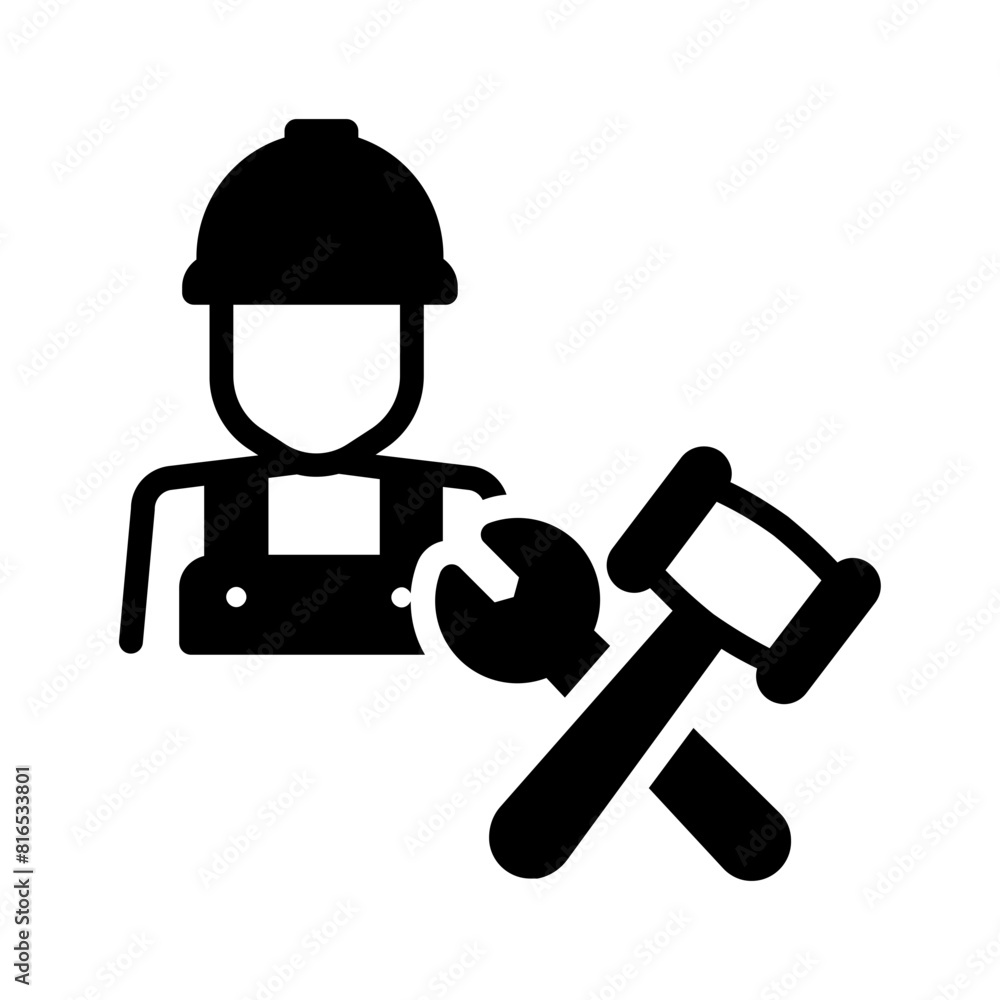 Vector solid black icon for Craftsman Vector solid black icon for Craftsman