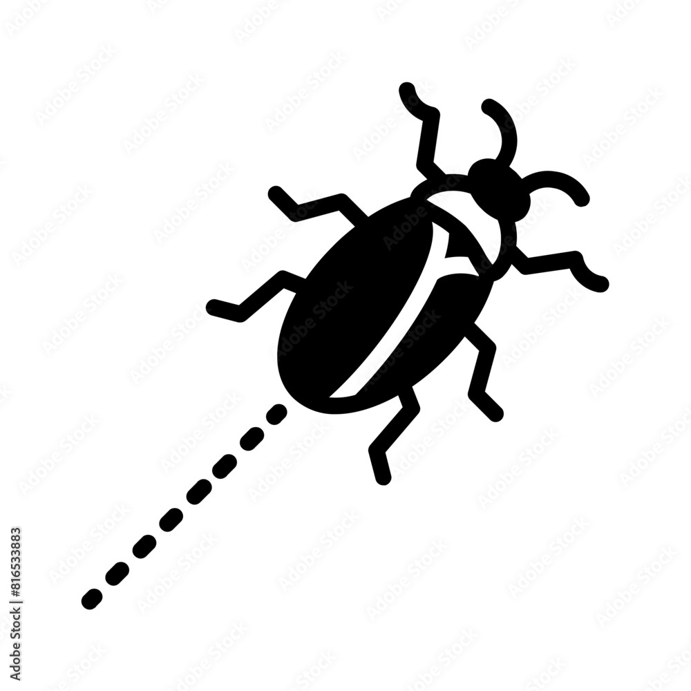 Vector solid black icon for Roaches Vector solid black icon for Roaches