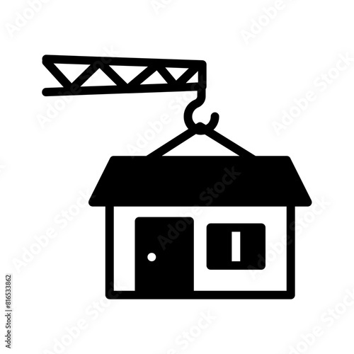 Vector solid black icon for Modular