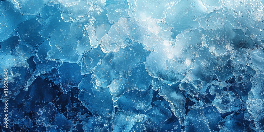 Intricate patterns of blue ice texture Intricate patterns of blue ice texture