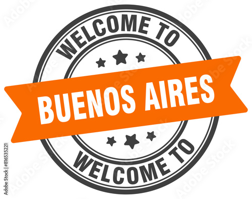 Welcome to Buenos Aires stamp. Buenos Aires round sign