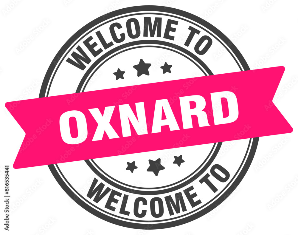 Welcome to Oxnard stamp. Oxnard round sign Welcome to Oxnard stamp. Oxnard round sign
