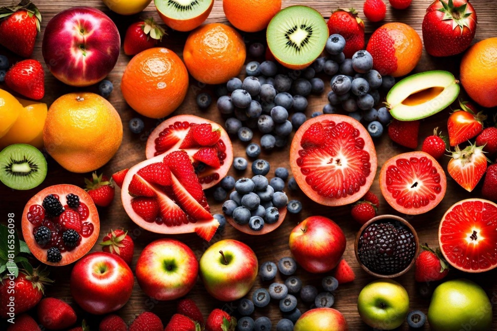 Mix fruits and berries Mix fruits and berries