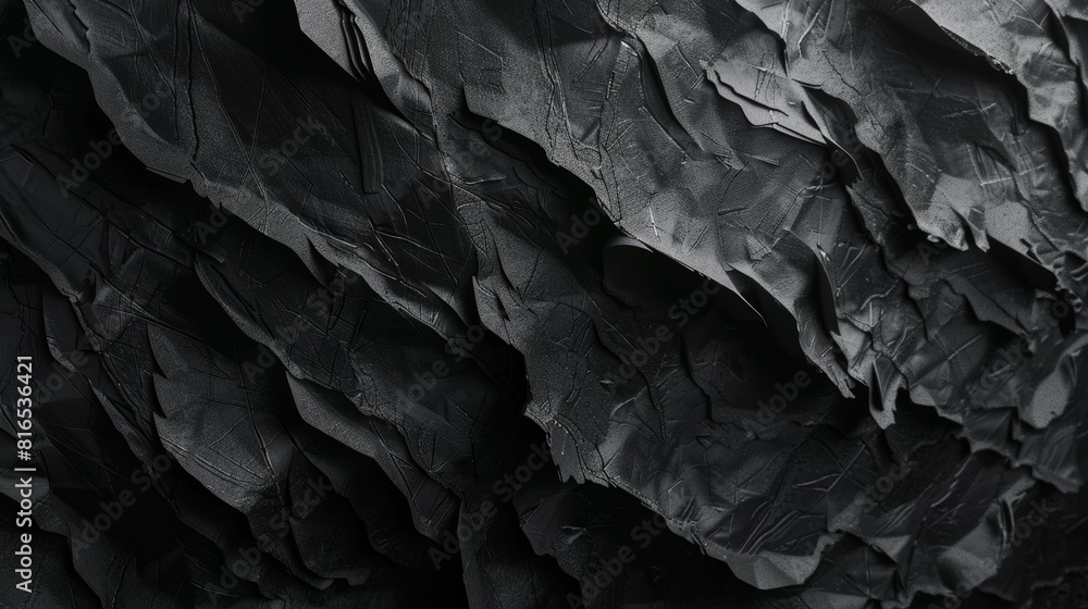 Close-up of a dark textured material with detailed patterns Close-up of a dark textured material with detailed patterns