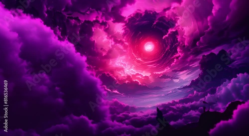 sky and clouds with moving portal