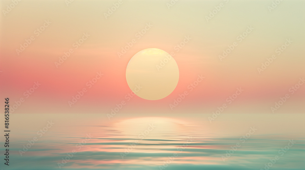 A minimalist interpretation of the sun as a simple circle against a bright backdrop, with soft gradients and subtle textures creating a serene and calming atmosphere, Background, a A minimalist interpretation of the sun as a simple circle against a bright backdrop, with soft gradients and subtle textures creating a serene and calming atmosphere, Background, a