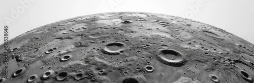 moon land surface on white background