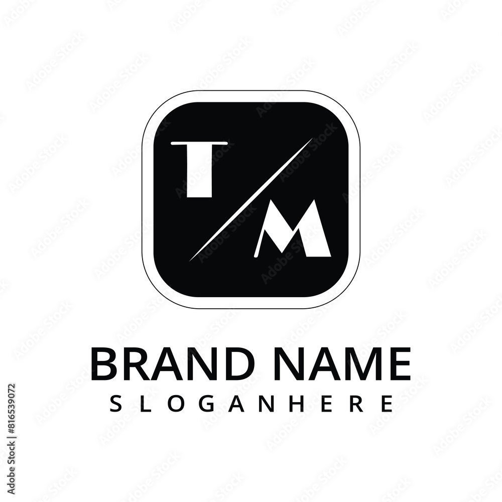 Naklejka premium initial monogram logo with letter style design