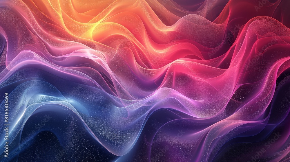 Obraz premium Abstract Gradients Digital Art: A 3D image of abstract digital art showcasing gradient color variations and intricate patterns