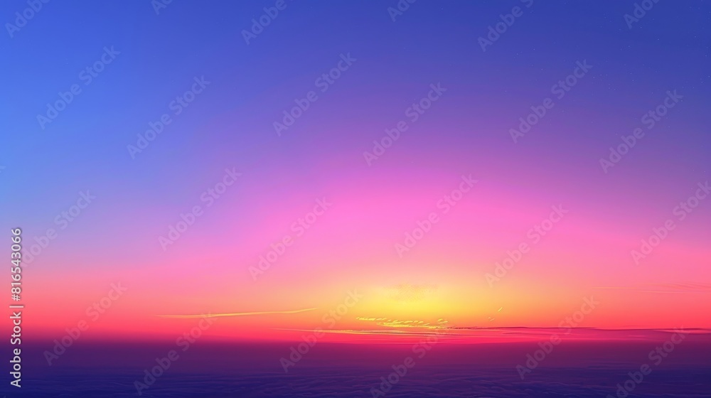Fototapeta premium Sky Gradients Sunset: A photo capturing the gradient of colors in the sky during sunset