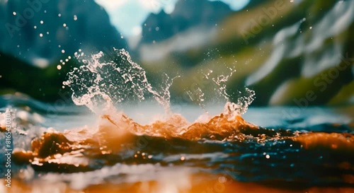 nature's grandeur as you envision the powerful rush of water photo