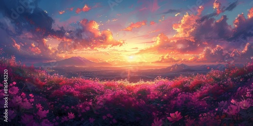 Sunset over Blooming \